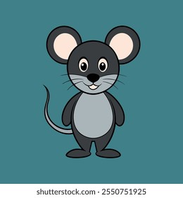 Diseño de dibujos animados del ratón nuevo estilo