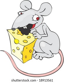 Mouse Character on white background