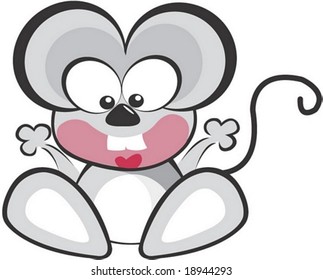 Mouse Character on white background