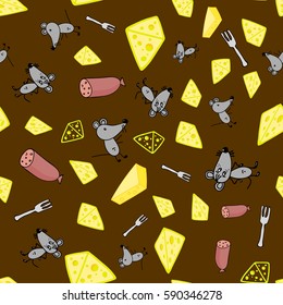 mouse, cheese pattern