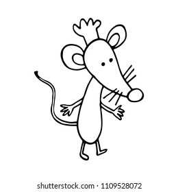 Mouse Chef Hat Illustration Vector Mouse Stock Vector (Royalty Free ...