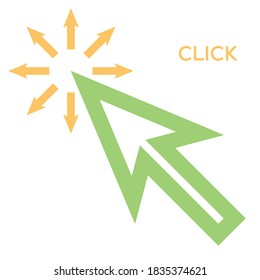 Mouse Click At Arrow Series Stock Illustration Background