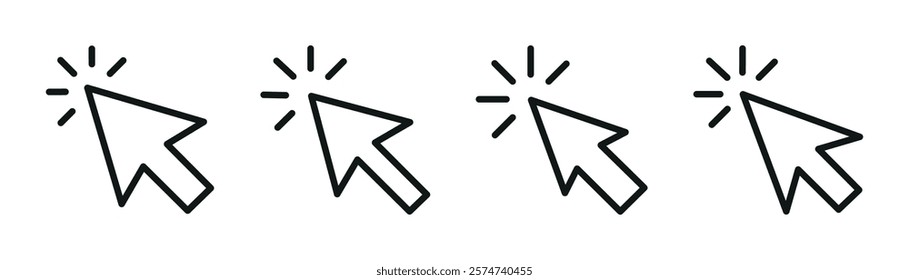 mouse click cursor arrow icons