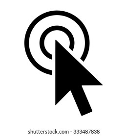 Mouse click or cursor click flat vector icon for apps and websites