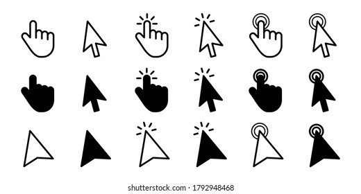 Mouse Cursor Icons Collection Set Cursor Stock Vector (Royalty Free ...