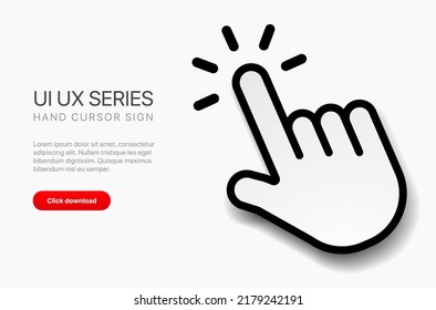 Mouse click cursor set. Hand Cursor. Click icon. Mouse pointer set. Arrow cursor. Pointer click icon. Clicking cursor, pointing hand clicks and waiting loading icons. Website arrows or hand icon.