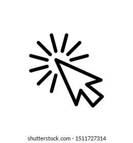 Mouse click icon in trendy flat style. Click symbol for your web site design, logo, app, UI Vector EPS 10.