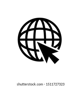 Mouse click icon in trendy flat style. Click symbol for your web site design, logo, app, UI Vector EPS 10.