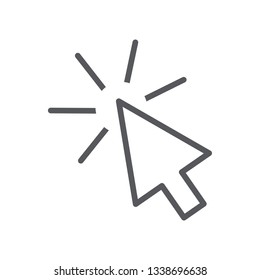 Mouse click icon vector isolated on white background. Trendy mouse click icon in flat style. Template for web site, ui sign, app symbol and logo. Vector illustration