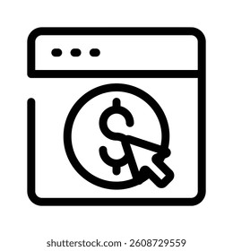 A mouse click on a dollar icon, symbolizing digital transactions