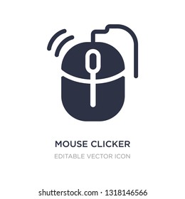 mouse clicker icon on white background. Simple element illustration from UI concept. mouse clicker icon symbol design.
