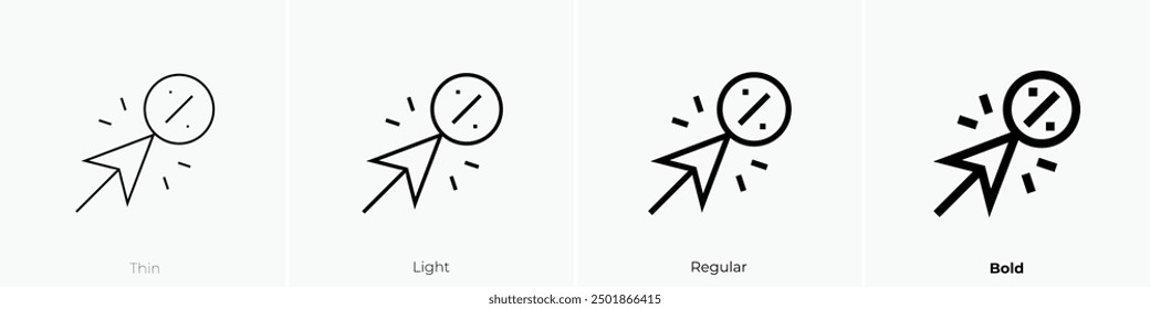 mouse clicker icon. Thin, Light Regular And Bold style design isolated on white background