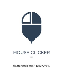 mouse clicker icon vector on white background, mouse clicker trendy filled icons from UI collection, mouse clicker vector illustration