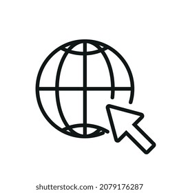 Mouse clicking internet arrow icon