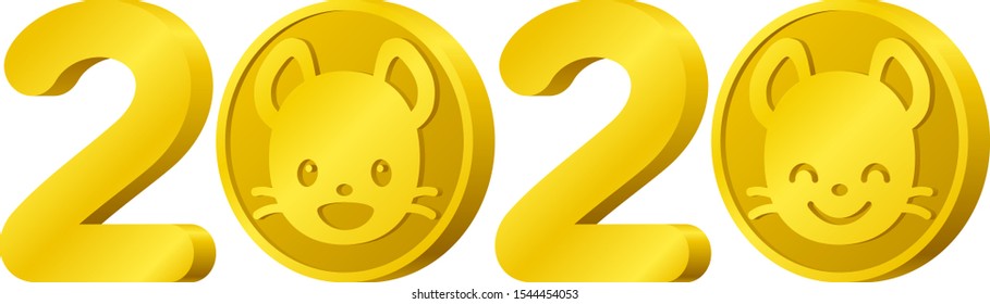 Mouse coin 2020 with a cute smile 