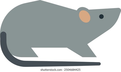 Mouse color icon. Rat symbol. Rodent animal