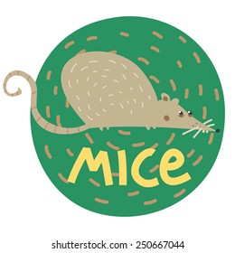 Mouse colorful illustration