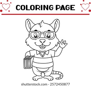  mouse coloring page for kids