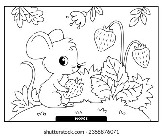 Mouse coloring pages for kids