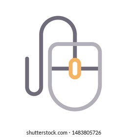 mouse colour line vector icon