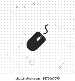 Mouse, communication, vector best flat icon on texture background , EPS 10