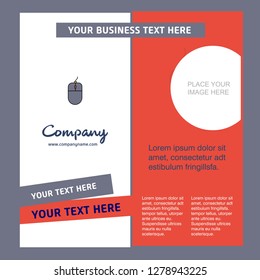 Mouse Company Brochure Template. Vector Busienss Template