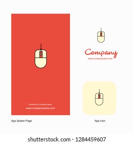 Mouse Company Logo App Icon and Splash Page Design. Creative Business App Design Elements