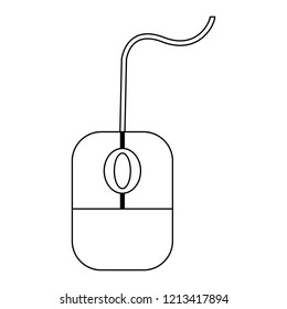 mouse of computer cartoons in black and white
