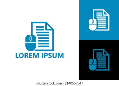 Mouse computer data logo template design vector