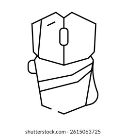 mouse computer device line icon vector. mouse computer device sign. isolated contour symbol black illustration