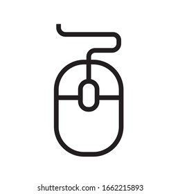mouse computer device line style vector illustration design