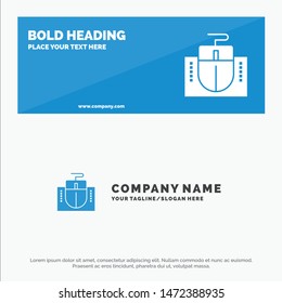Mouse, Computer, Hardware, Education SOlid Icon Website Banner and Business Logo Template