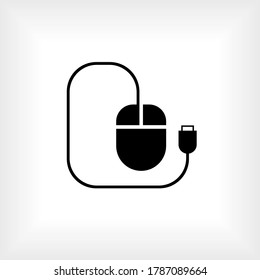 Mouse Computer Icon. Device Symbol - Vector.