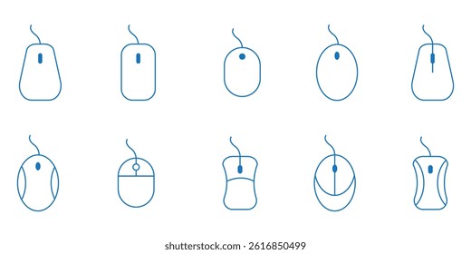 Mouse computer icon isolated on white background. Illustration of mouse with cable, mouse icon vector . 