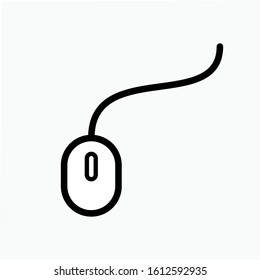 Mouse Computer Icon. Laptop Device Illustration As A Simple Vector Sign & Trendy Symbol for Design and Websites, Presentation or Mobile Application.  