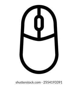 Mouse computer icon with simple and line style