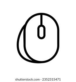 mouse computer laptop line icon vector design template and ilustration with editable stroke