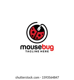 Mouse Computer Logo Design Vector