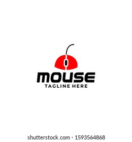 Mouse Computer Logo Design Vector