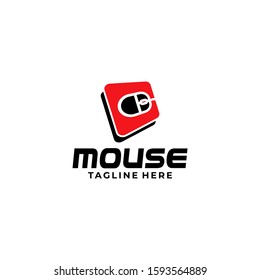 Mouse Computer Logo Design Vector