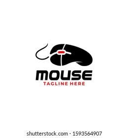 Mouse Computer Logo Design Vector