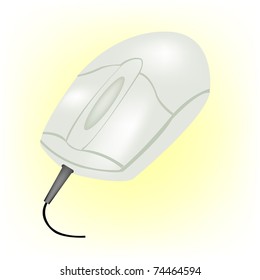 Mouse computer on light background