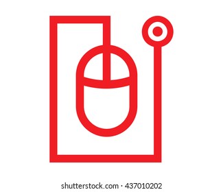 mouse computer red cursor device hardware laptop computer image icon vector