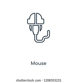 Mouse concept line icon. Linear Mouse concept outline symbol design. This simple element illustration can be used for web and mobile UI/UX.