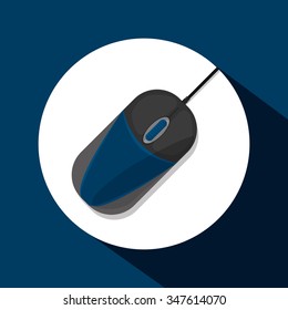Mouse concept with technology icons design, vector illustration 10 eps graphic.