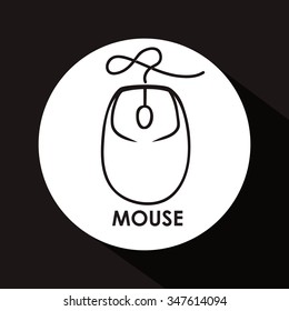Mouse concept with technology icons design, vector illustration 10 eps graphic.