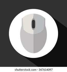 Mouse concept with technology icons design, vector illustration 10 eps graphic.