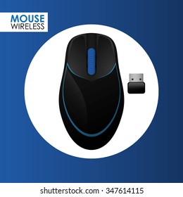 Mouse concept with technology icons design, vector illustration 10 eps graphic.