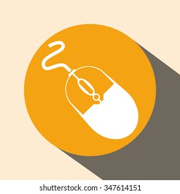 Mouse concept with technology icons design, vector illustration 10 eps graphic.