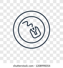 Mouse concept vector linear icon isolated on transparent background, Mouse concept transparency concept in outline style